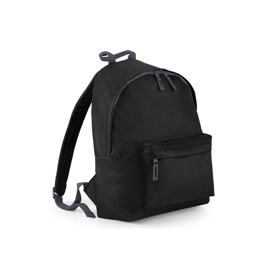 Bagbase Rugtas - zwart - 18L - 42 x 31 cm - schooltas met voorvak - rugzak