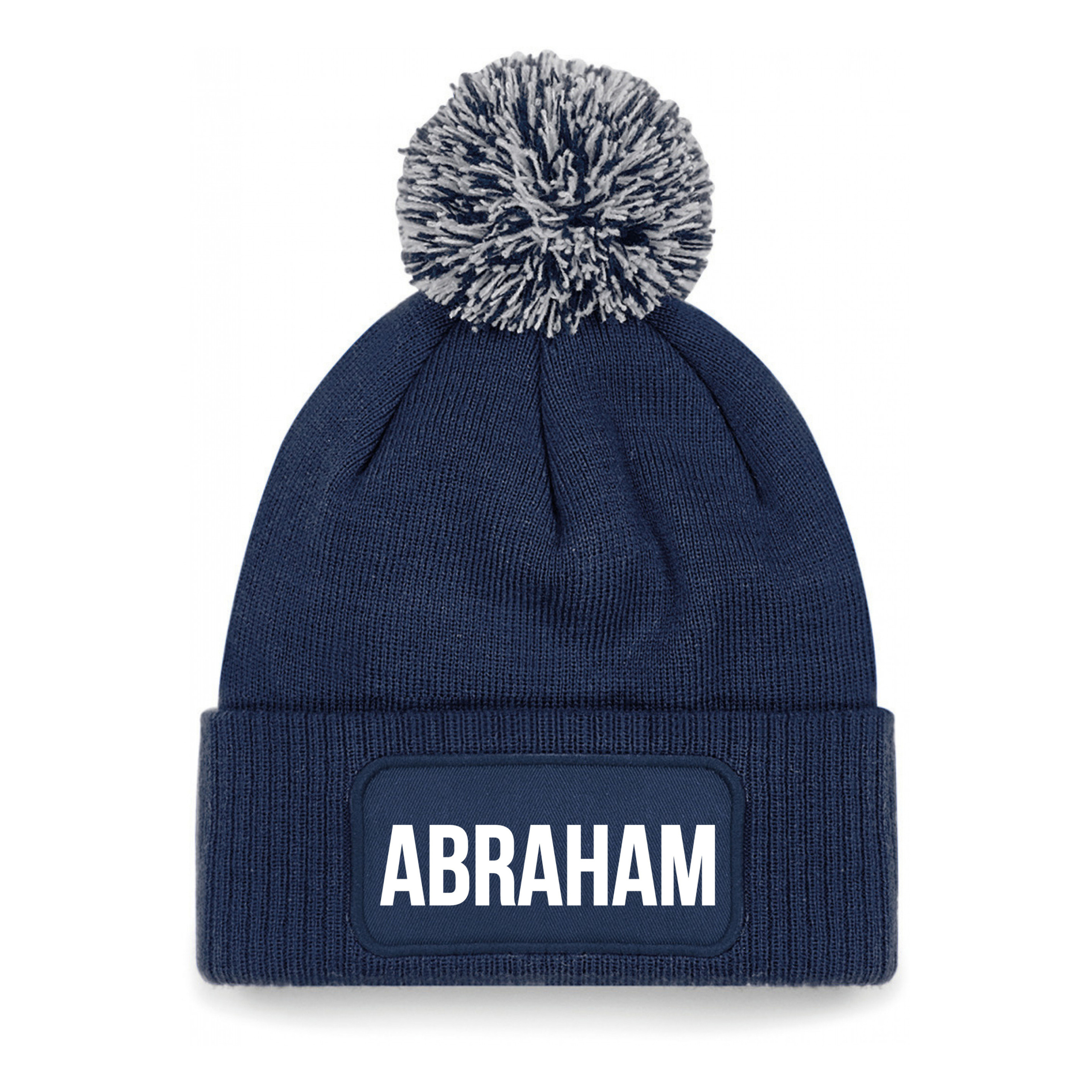 Abraham muts met pompon unisex one size - Navy