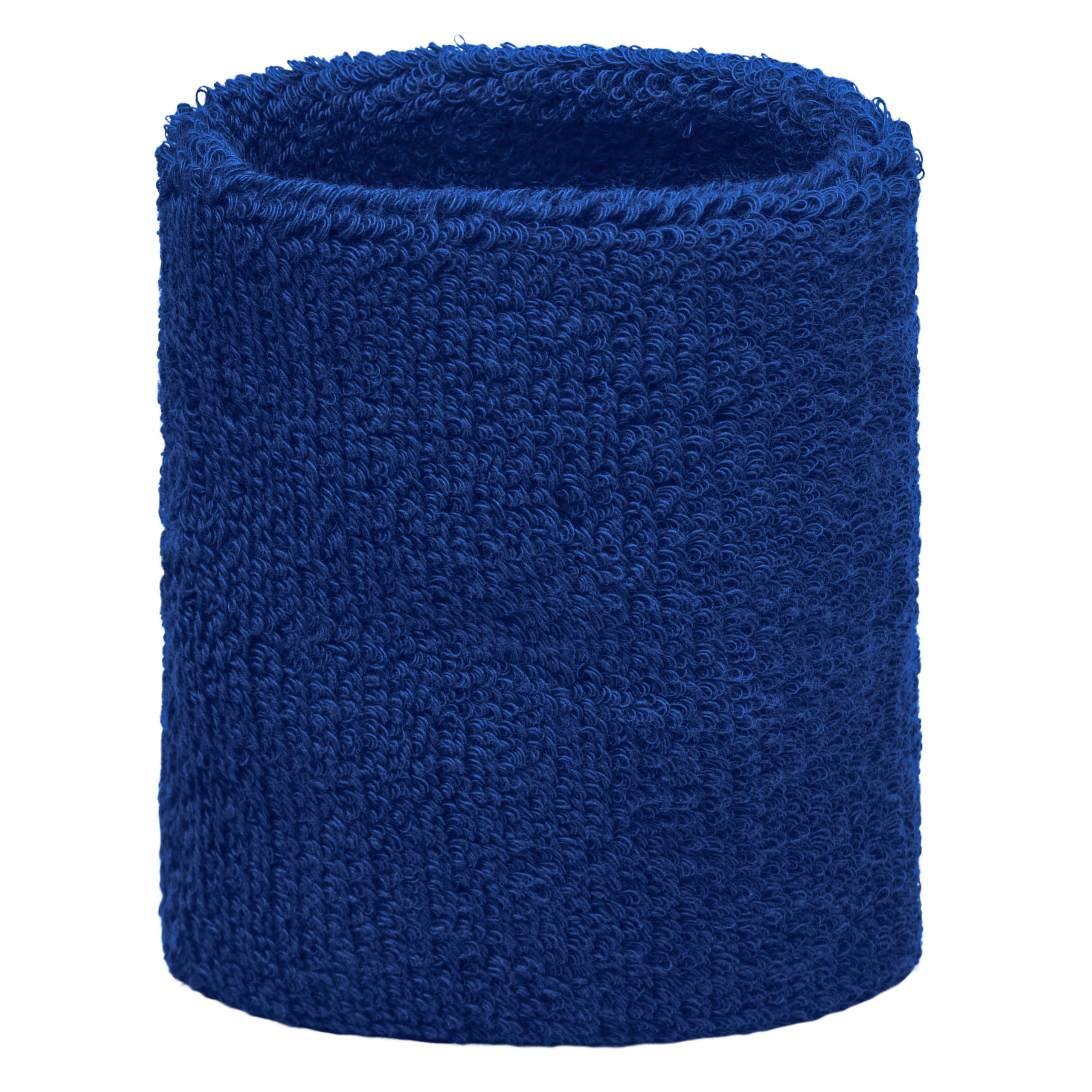 Blauw zweetbandje voor pols