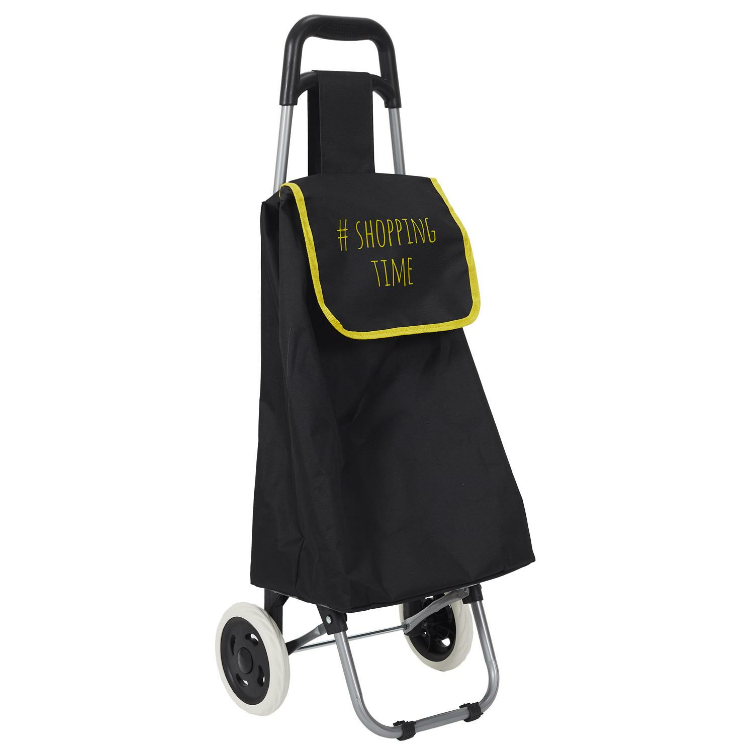 Boodschappentrolley Wheeled - zwart/geel - 94 x 34 x 27 cm - 35 liter
