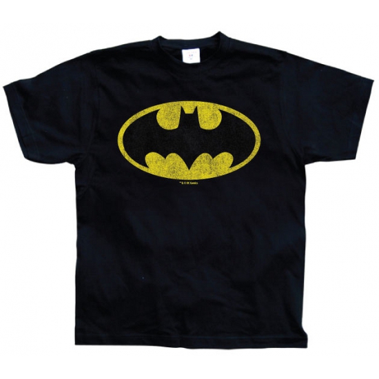 Batman T-shirt - zwart - katoen - volwassenen - Superhelden Verkleedshirt heren