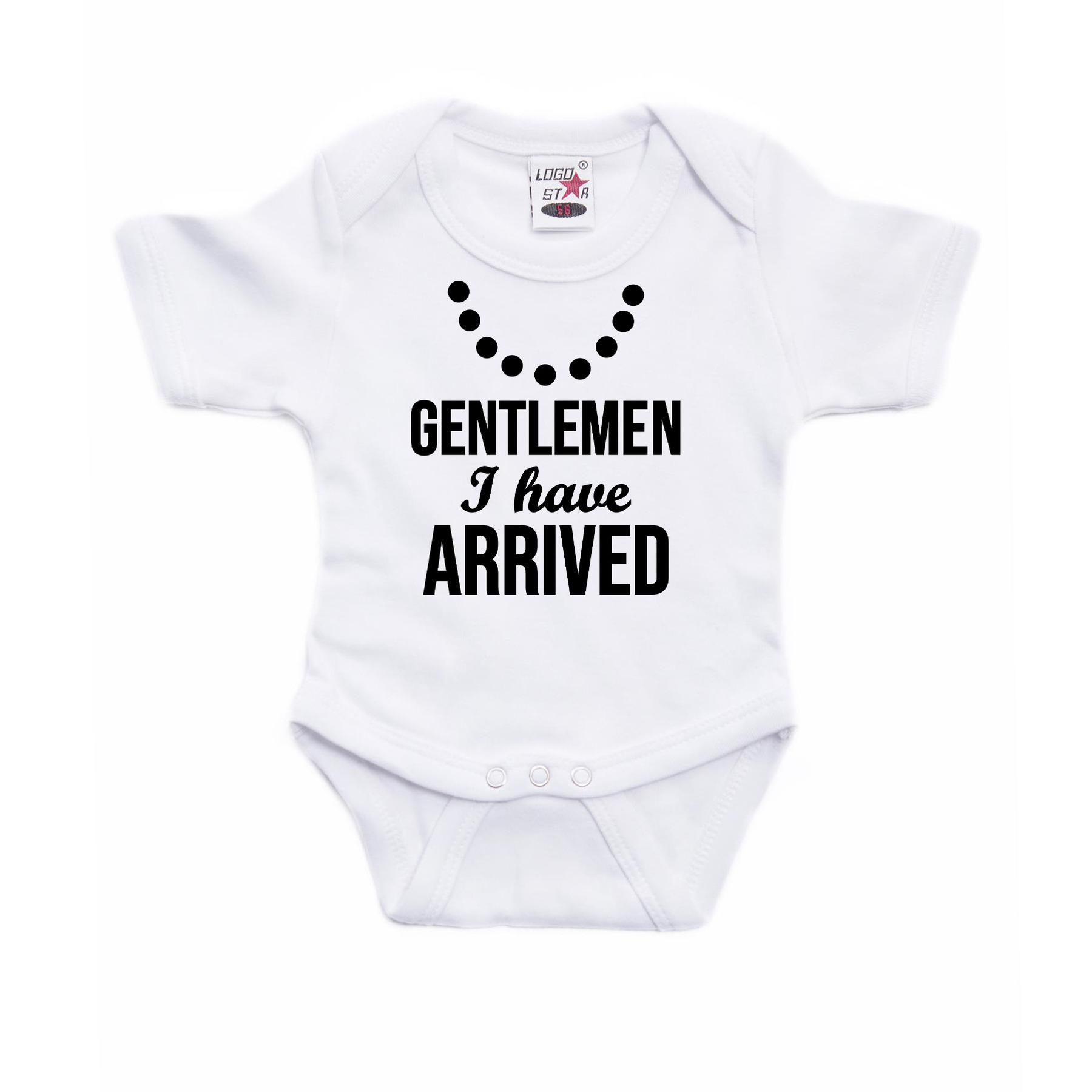 Gentlemen I have arrived cadeau baby rompertje wit meisjes