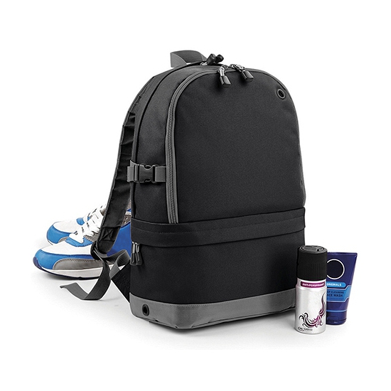 Bagbase Sport en vrije tijd rugzak - zwart/grijs - 18 liter - 44 x 31 x 16 cm