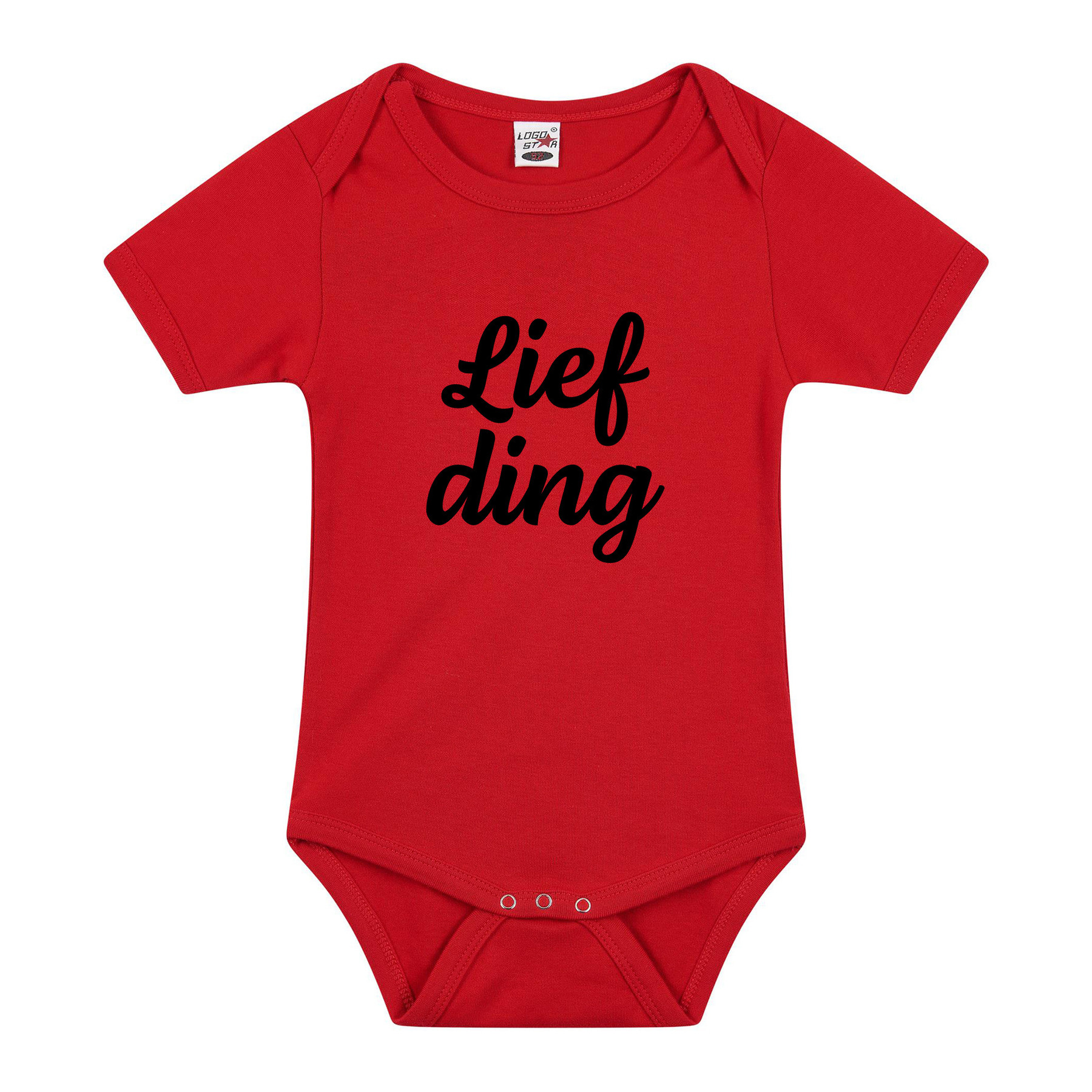 Lief ding cadeau baby rompertje rood jongen/meisje