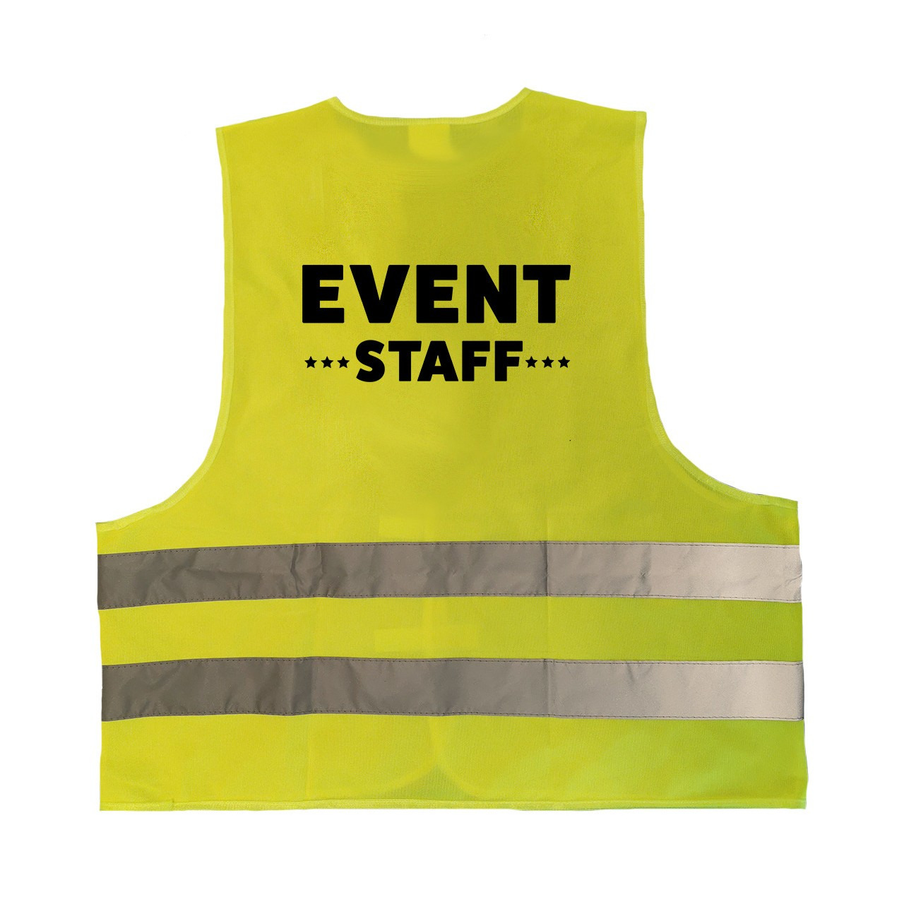 Event staff personeel vestje / hesje geel met reflecterende strepen voor volwassenen
