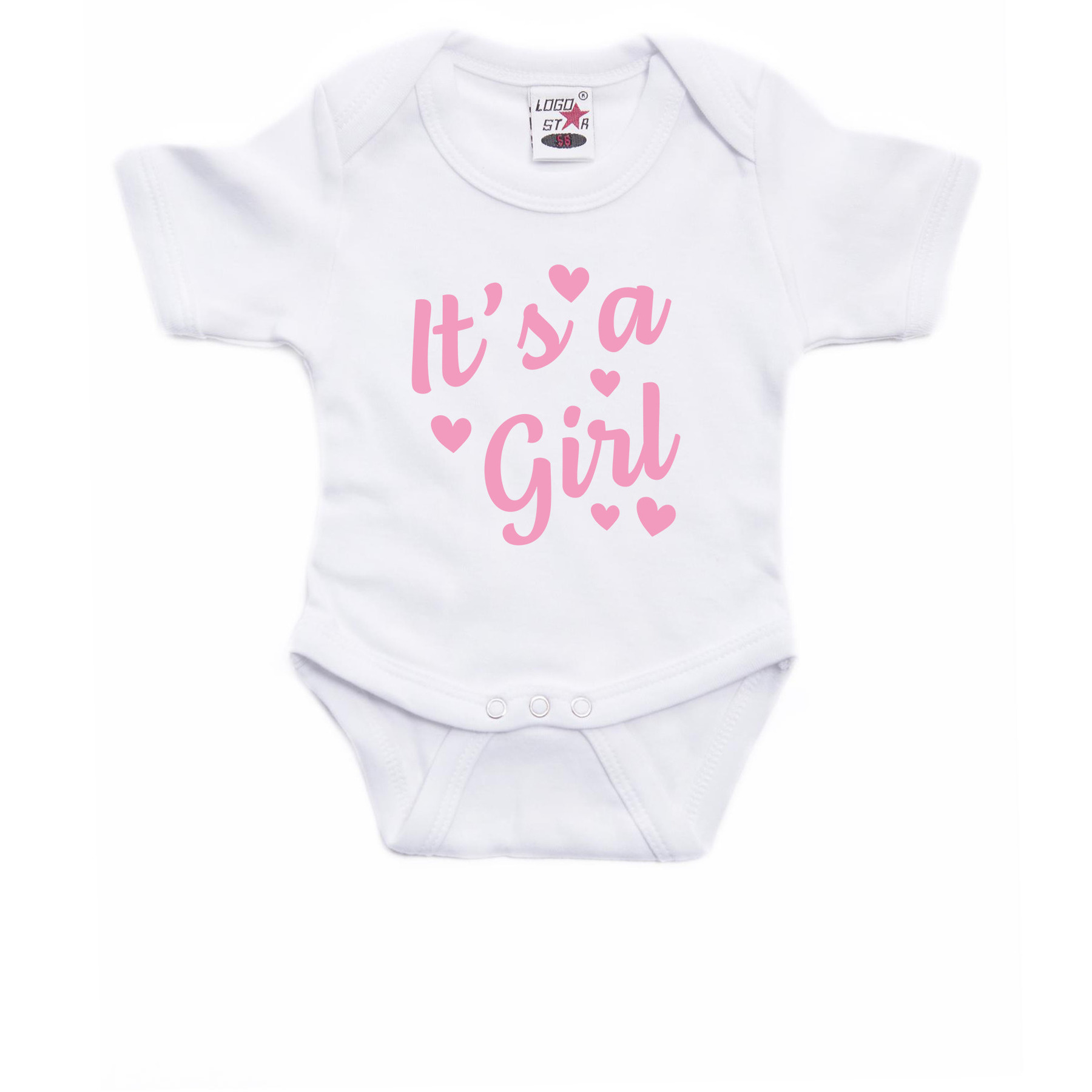 Its a girl gender reveal - baby rompertje - wit - meisjes - kraamcadeau