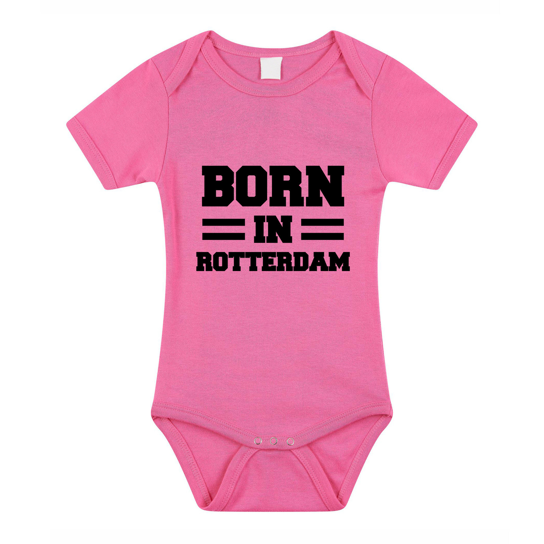 Born in Rotterdam cadeau baby rompertje roze meisjes