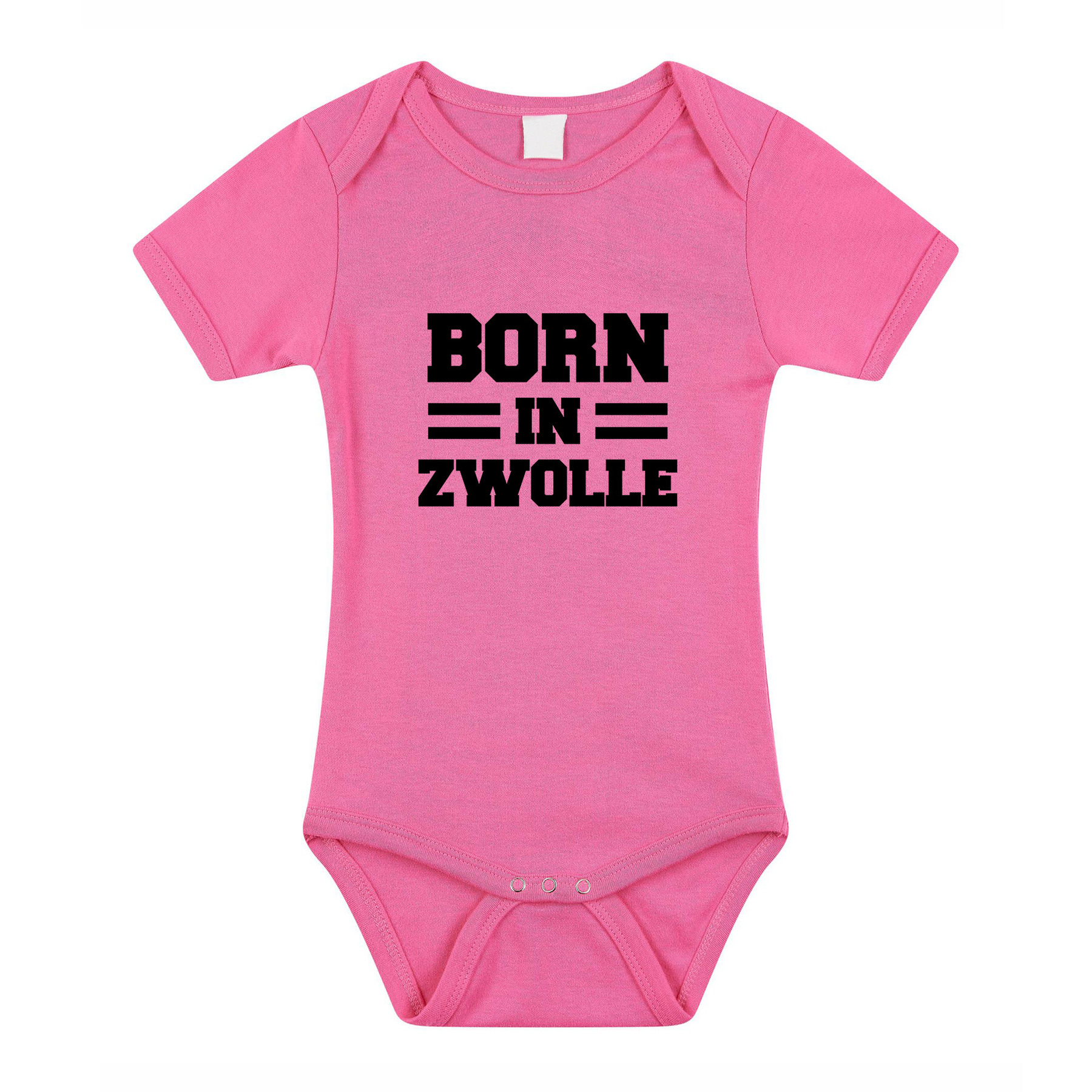 Born in Zwolle cadeau baby rompertje roze meisjes