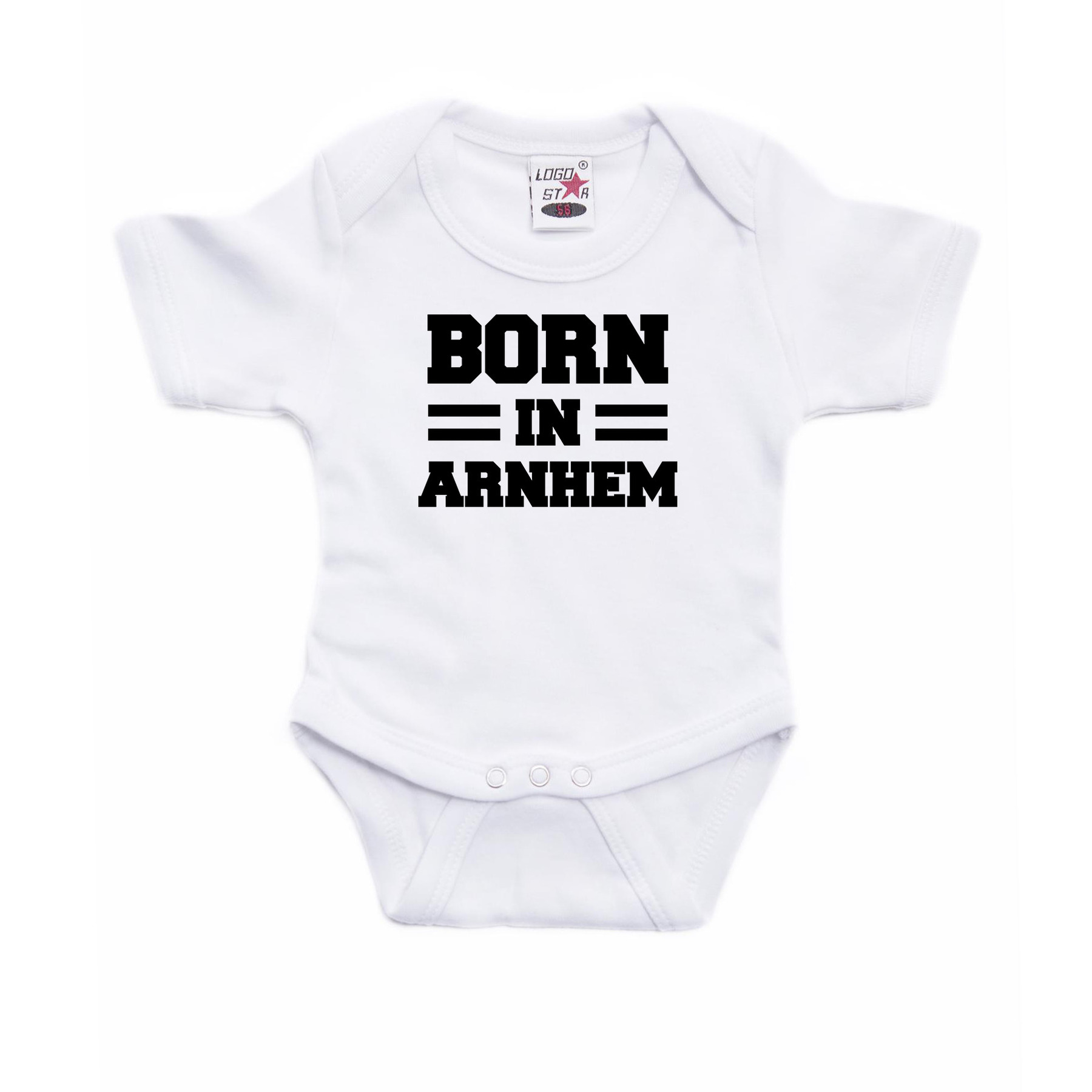 Born in Arnhem cadeau baby rompertje wit jongen/meisje