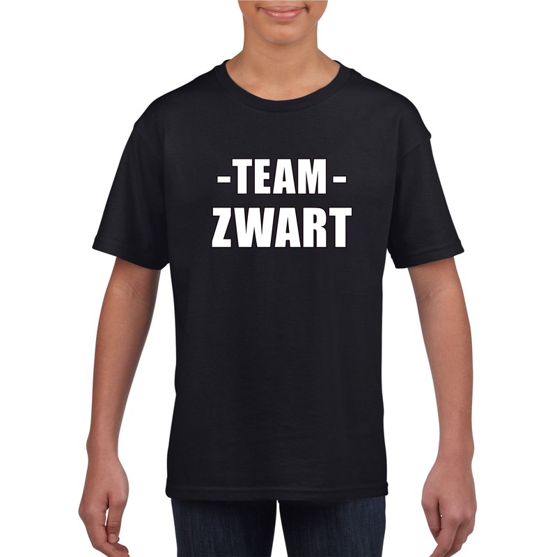 Sportdag team zwart shirt kinderen