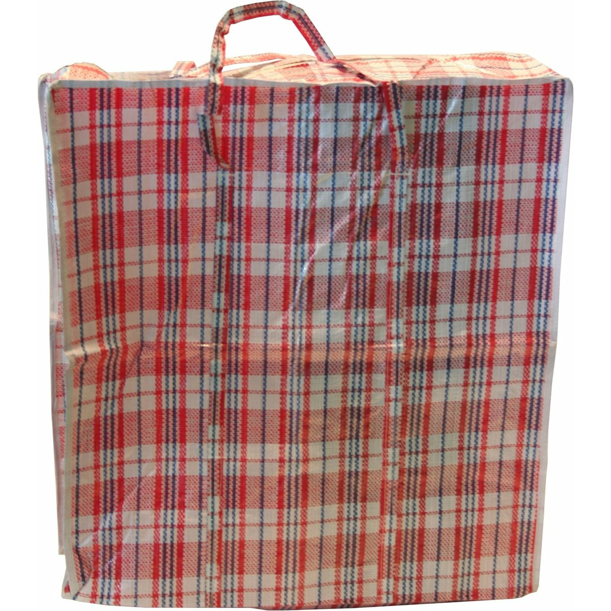 Dekentas/kussentas - kunststof - geruit - 80 x 58 x 28 cm?- groot formaat