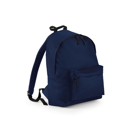 Bagbase Rugtas - navy blauw - 18L - 42 x 31 cm - schooltas met voorvak - rugzak
