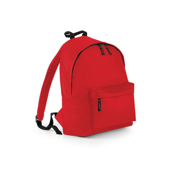Bagbase Rugtas - rood - 18L - 42 x 31 cm - schooltas met voorvak - rugzak
