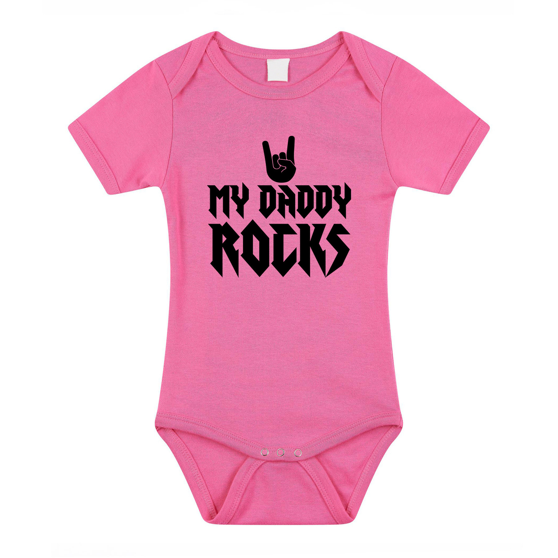 Daddy rocks cadeau baby rompertje roze meisjes