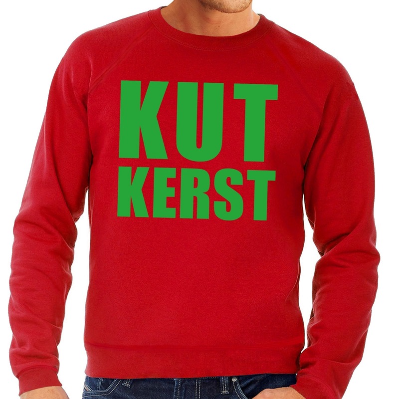 Foute kersttrui - Kut Kerst - rood - voor heren - kersttruien