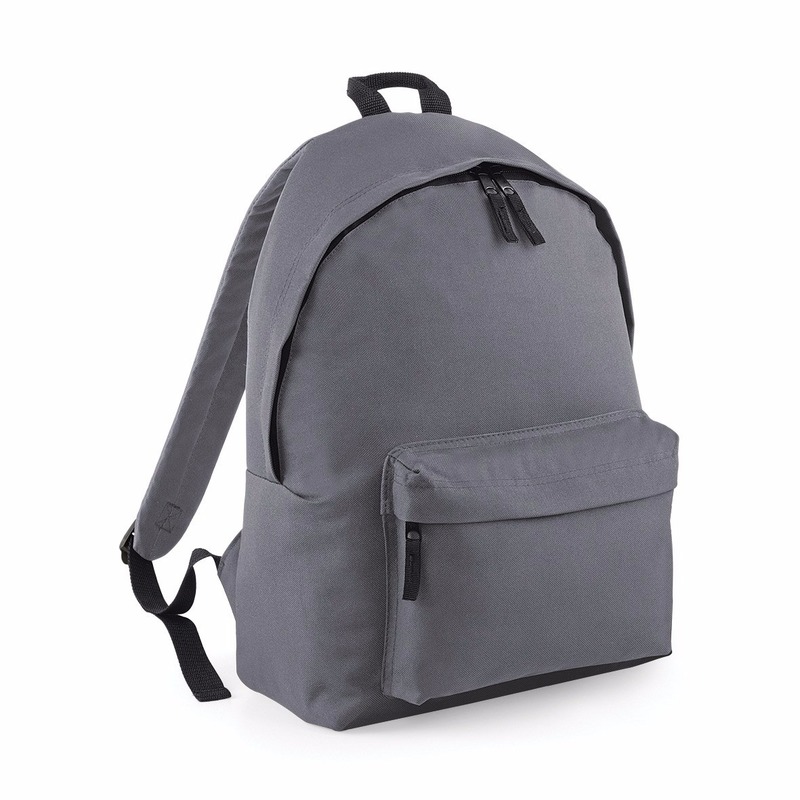 Bagbase Rugtas - antraciet - 18L - 42 x 31 cm - schooltas met voorvak - rugzak
