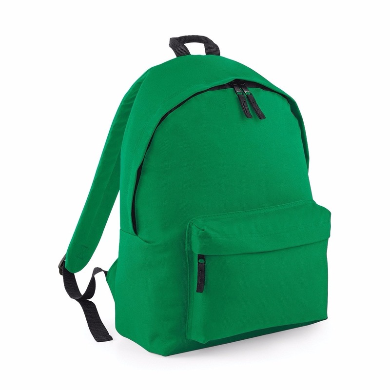 Bagbase Rugtas - groen - 18L - 42 x 31 cm - schooltas met voorvak - rugzak
