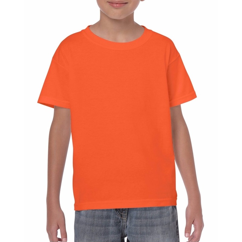 Oranje kinder t-shirts - 150 grams - 100% katoen - jongens en meisjes - Koningsdag / EK WK voetbal