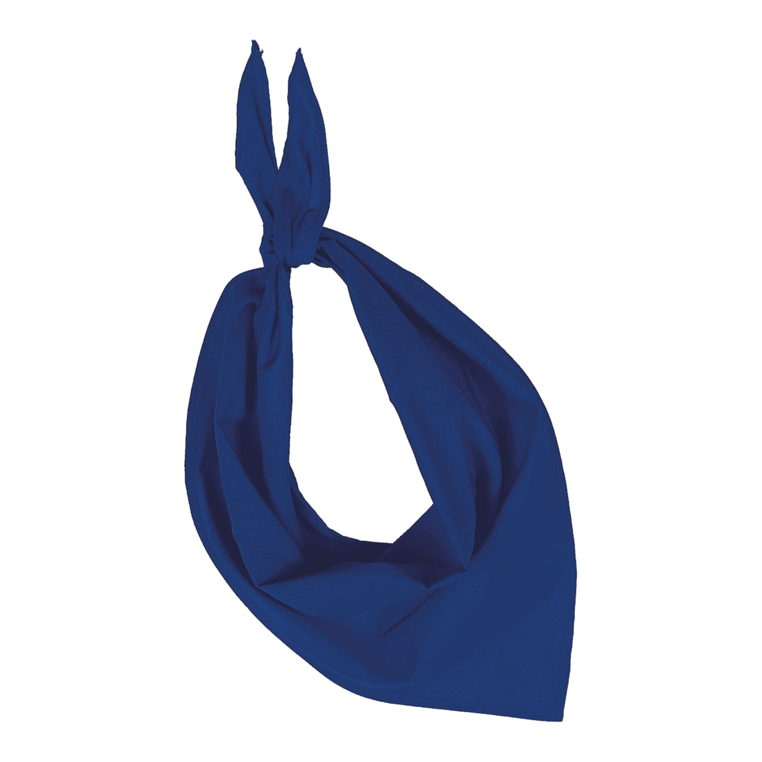 Bandana/hals zakdoek - blauw - voor kind en volwassenen - polyester/katoen