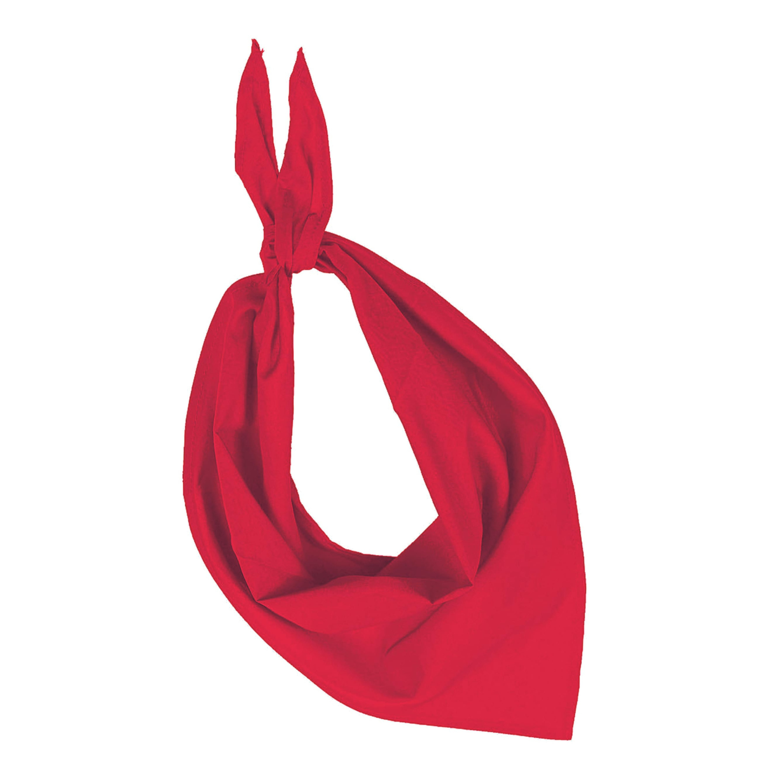 Bandana/hals zakdoek - rood - voor kind en volwassenen - polyester/katoen