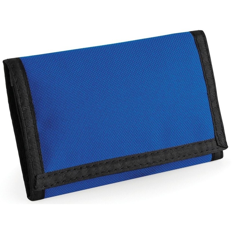 Bagbase Portemonnee - kobalt blauw - 13 x 18 cm - portefeuille met klitteband