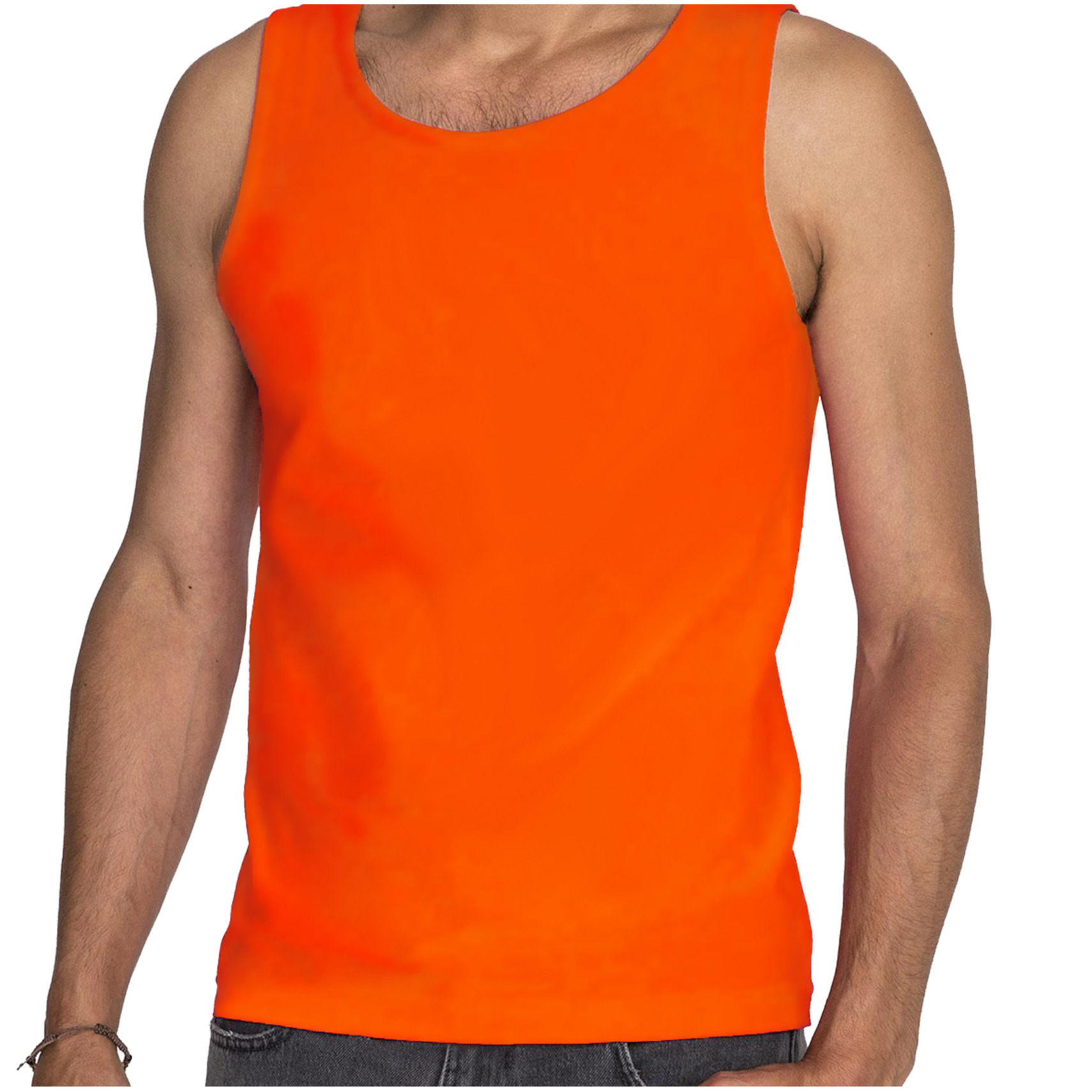 Sols Oranje tanktop / hemdje - heren - EK / WK voetbal supporter / Koningsdag - katoen