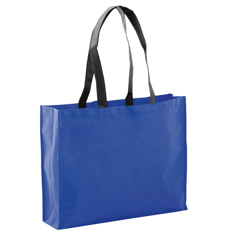 Draagtas / goodie-bag / schoudertas / boodschappentas - blauw - 40 x 32 x 11 cm