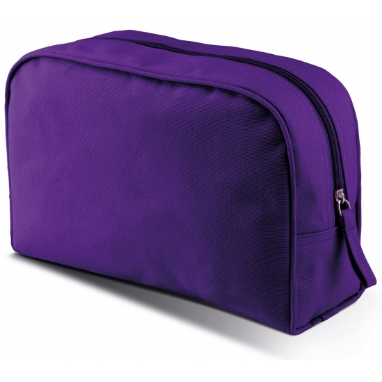 Kimood grote Toilettas / Make-up etui - paars - 28 x 18 x 9 cm - Reis etui - Schooletui
