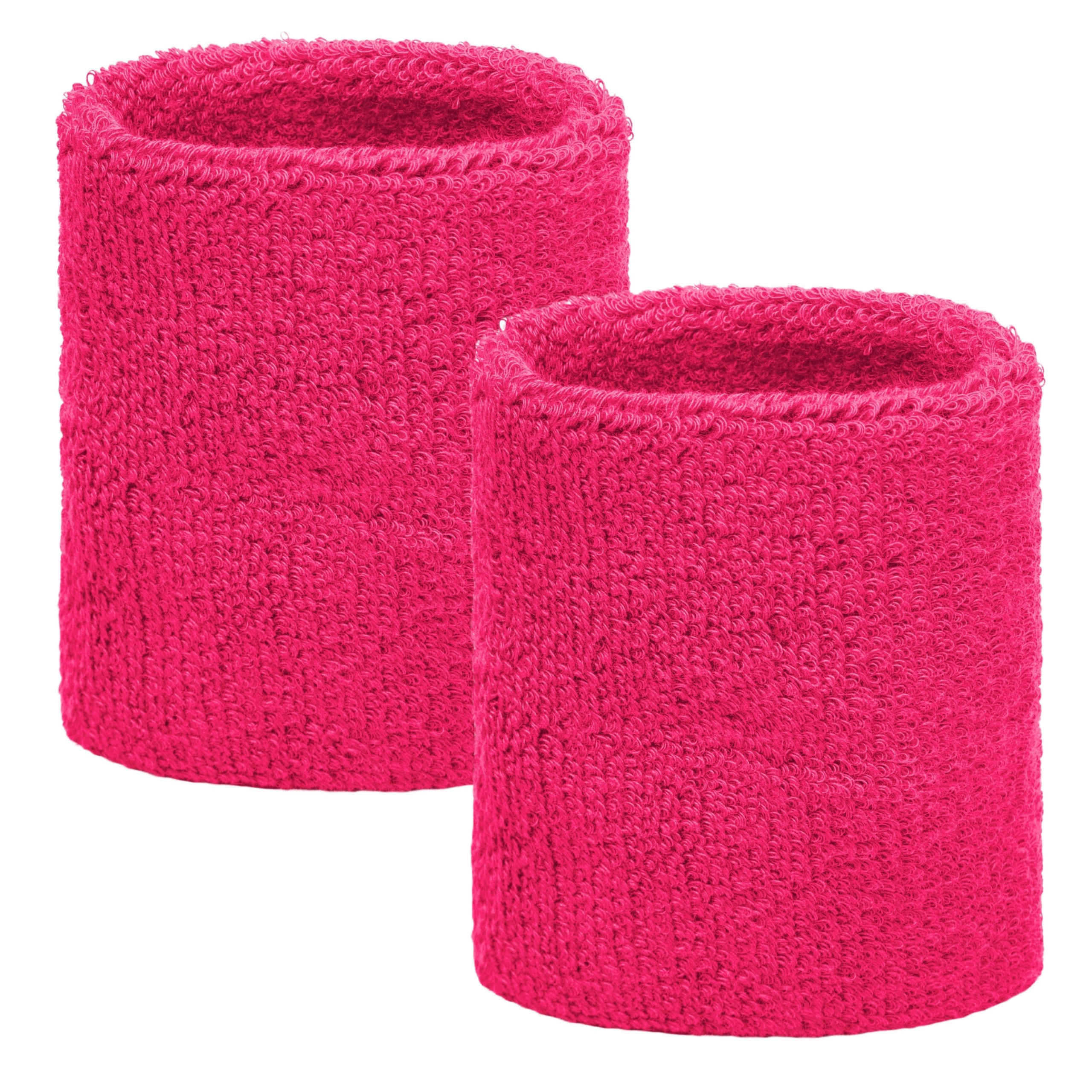 Fuchsia pols zweetbandjes 2 stuks