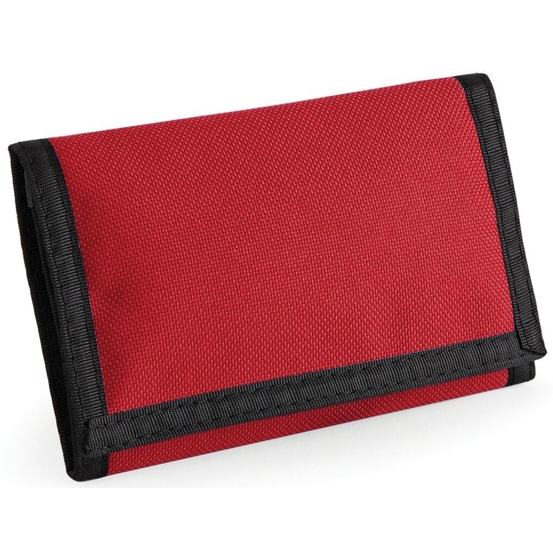 Bagbase Portemonnee - rood - 13 x 18 cm - portefeuille met klitteband