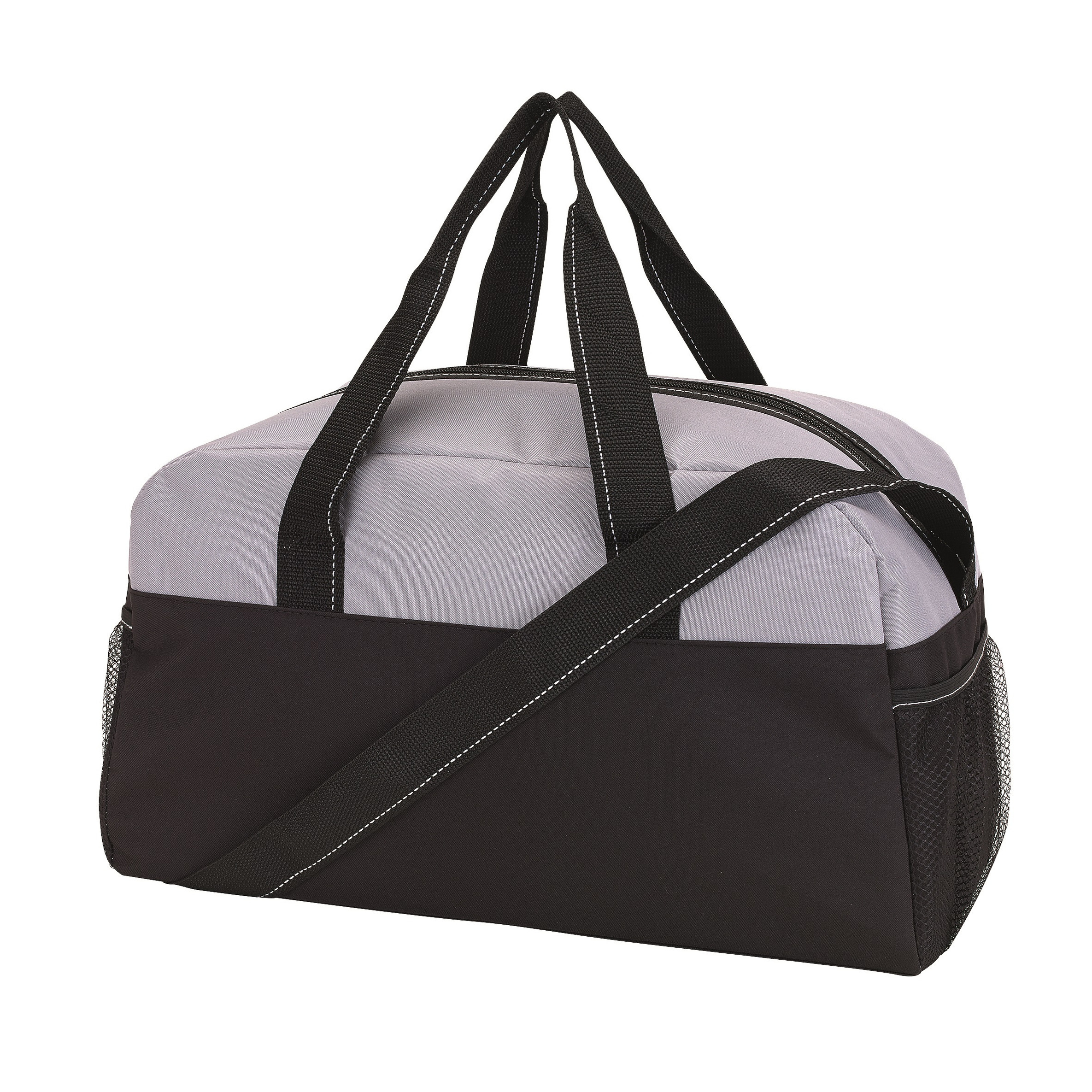 Sporttas Fitness Master - 45 x 19 x 26 cm - 22 liter - grijs/zwart