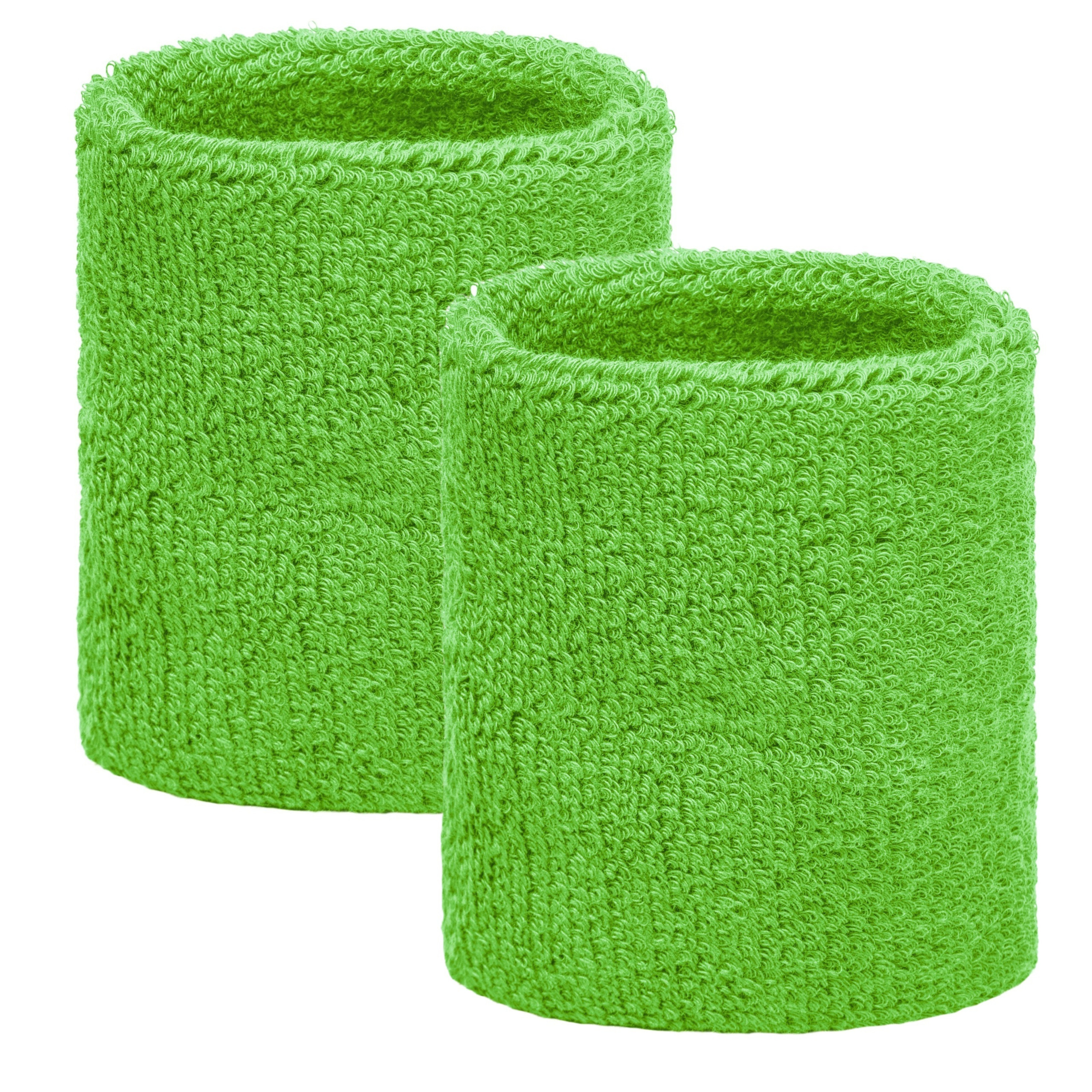 Lime pols zweetbandjes 2 stuks