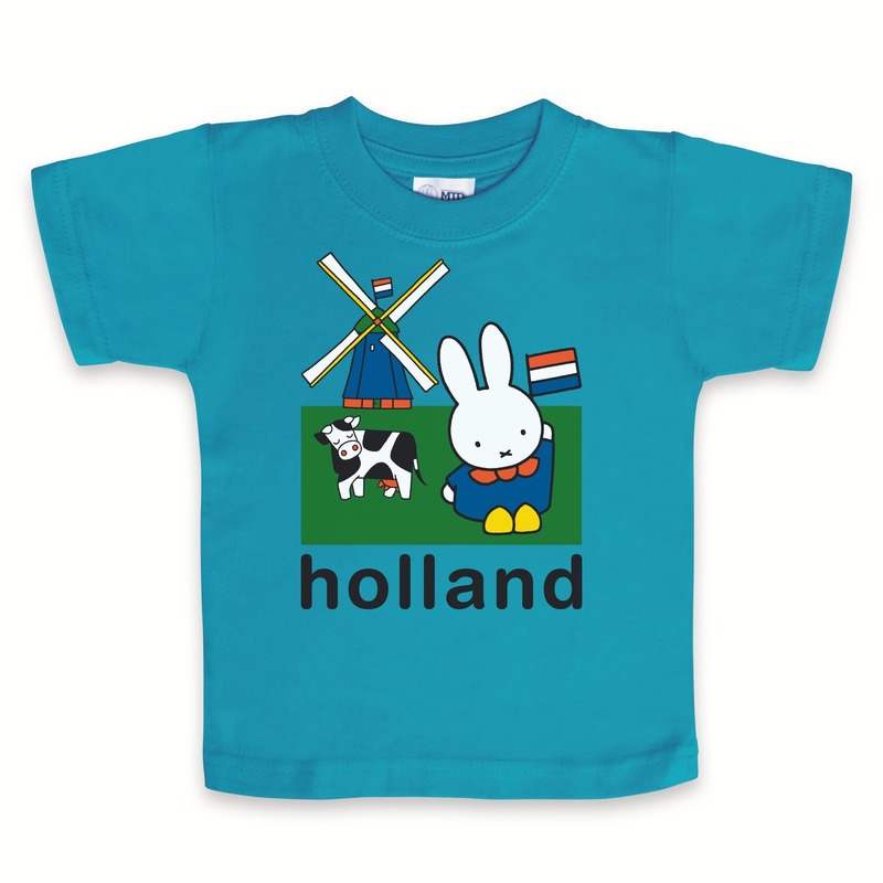 Nijntje t-shirt - Holland - blauw - baby shirt - katoen - kaNijntje babykleding shirtje