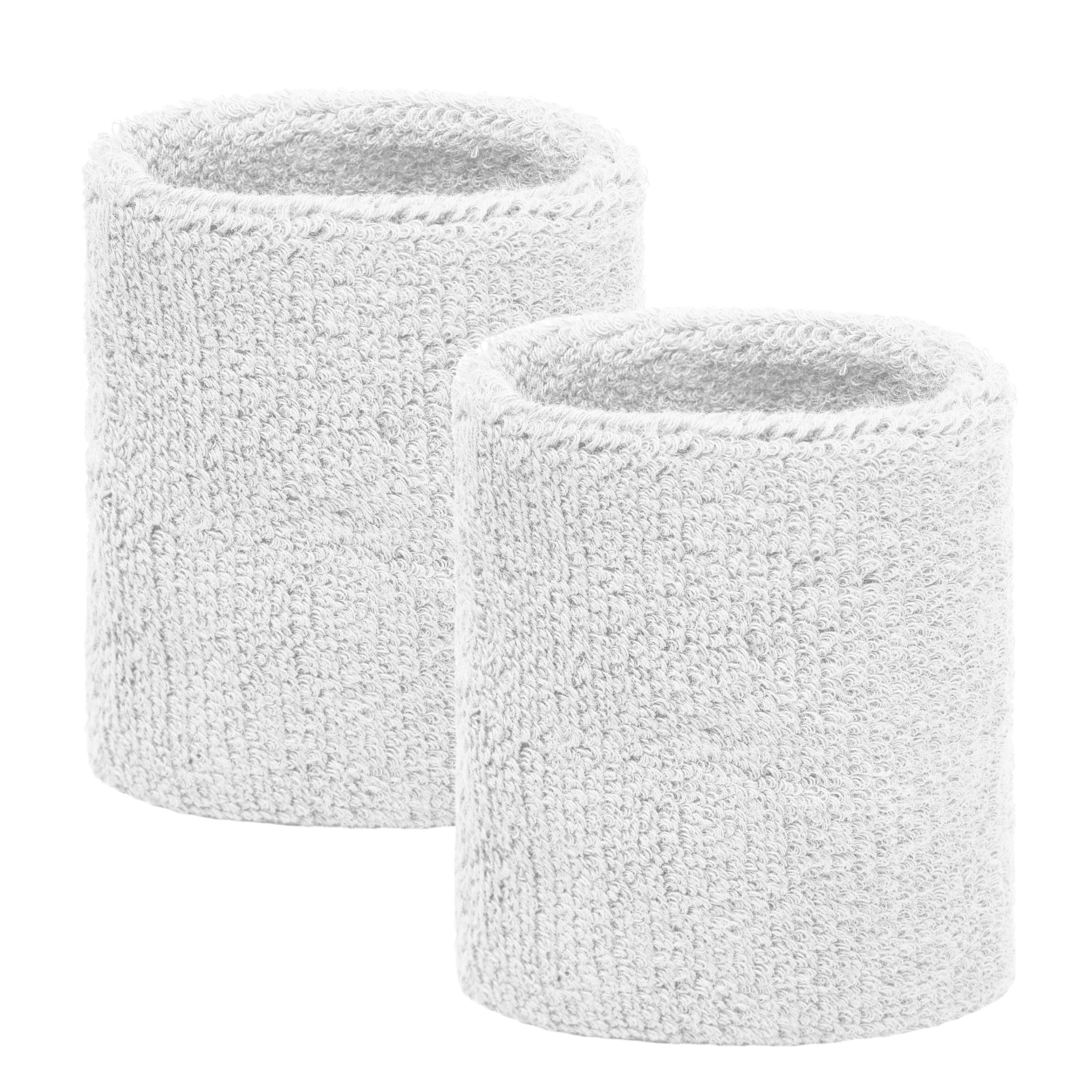 Witte pols zweetbandjes 2 stuks