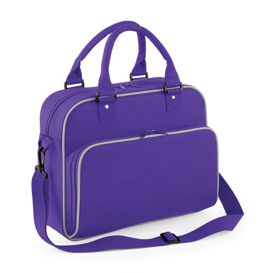 Reistas/weekendtas/schooltas - 39 x 29 x 16 cm - paars - 15 liter - schoudertas/sporttas