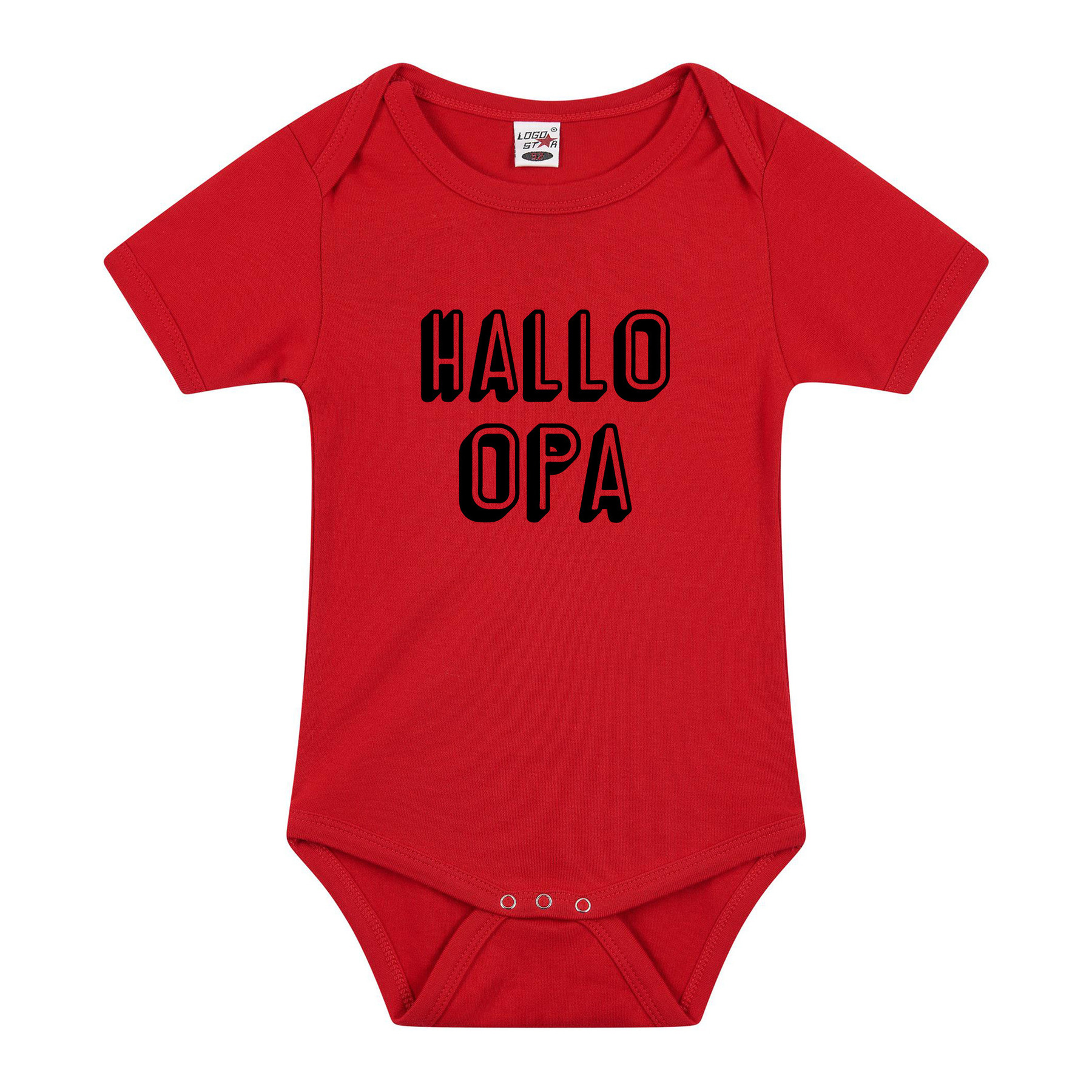 Hallo opa cadeau baby rompertje rood jongen/meisje