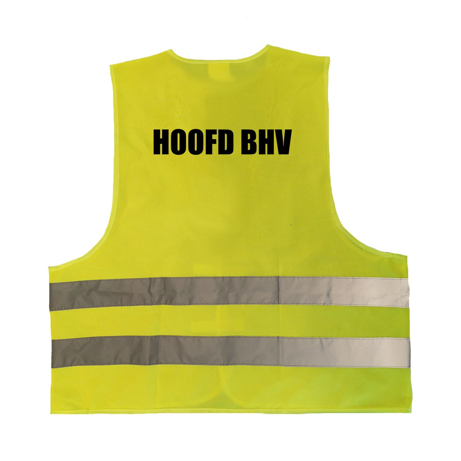 Hoofd BHV vestje / hesje - geel - met reflecterende strepen - voor volwassenen