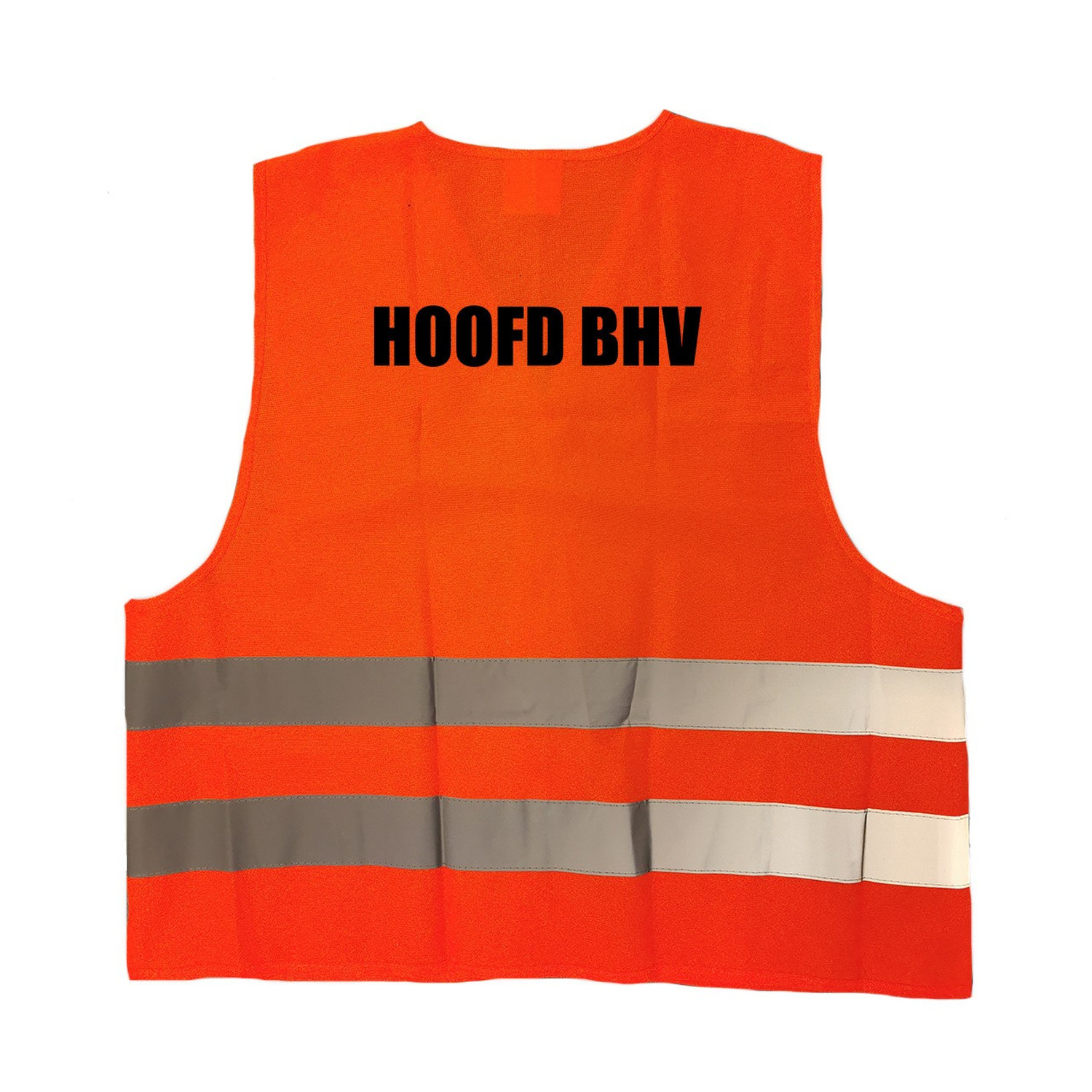 Hoofd BHV vestje / hesje - oranje - met reflecterende strepen - voor volwassenen