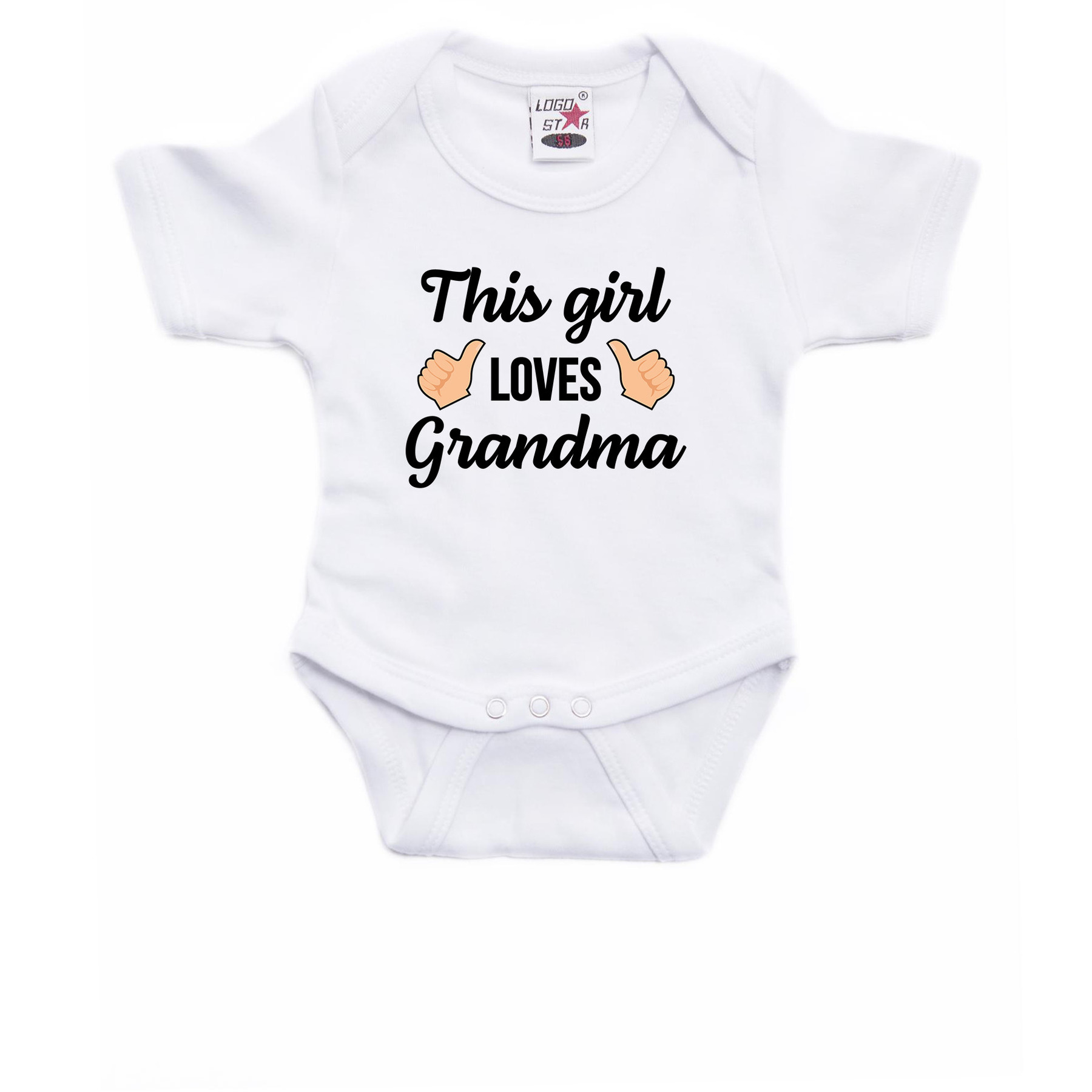 This girl loves grandma cadeau baby rompertje wit meisjes