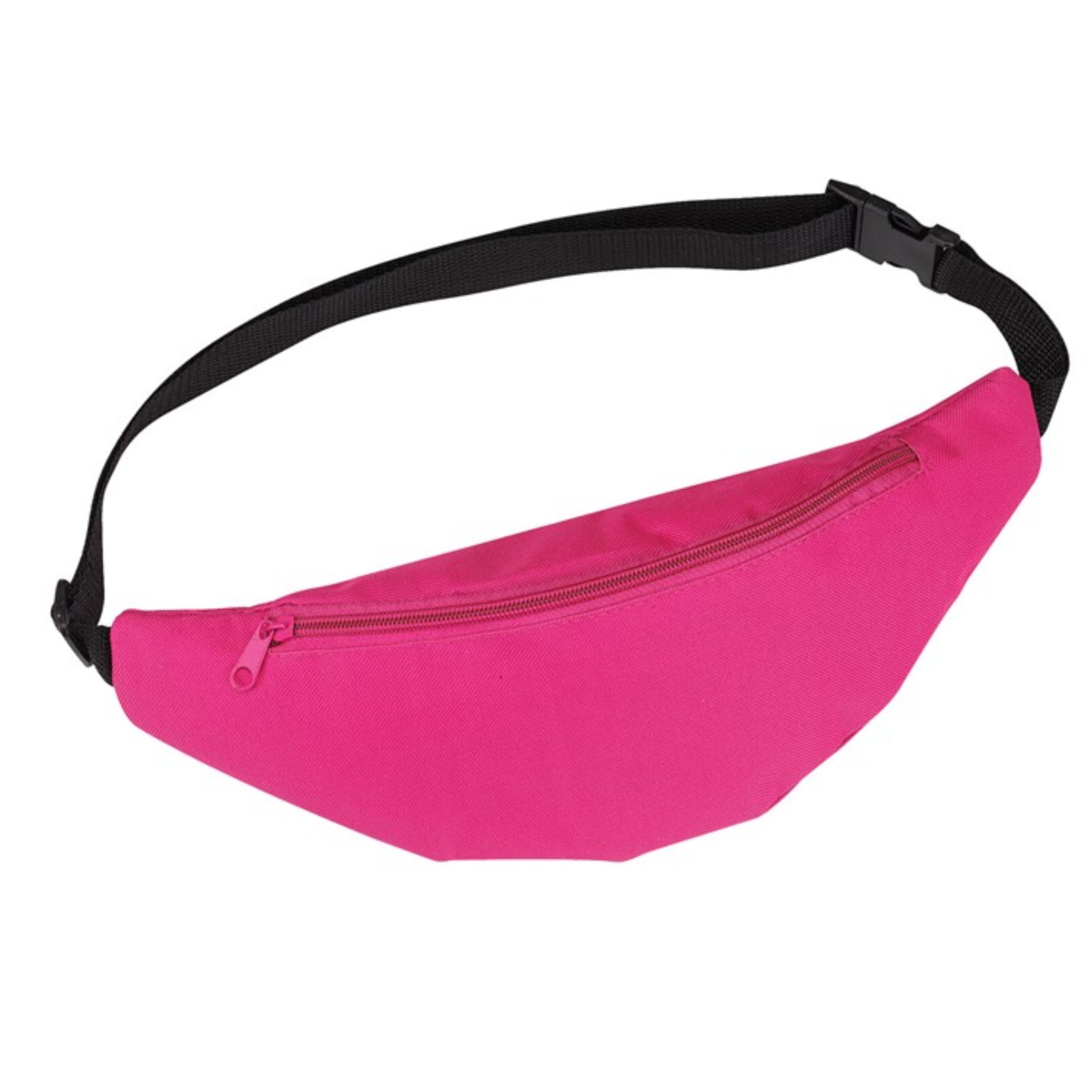 Heuptasje - roze - 35 x 15 cm - festivaltasjes- Fanny pack - polyester - verstelbaar - buideltasje