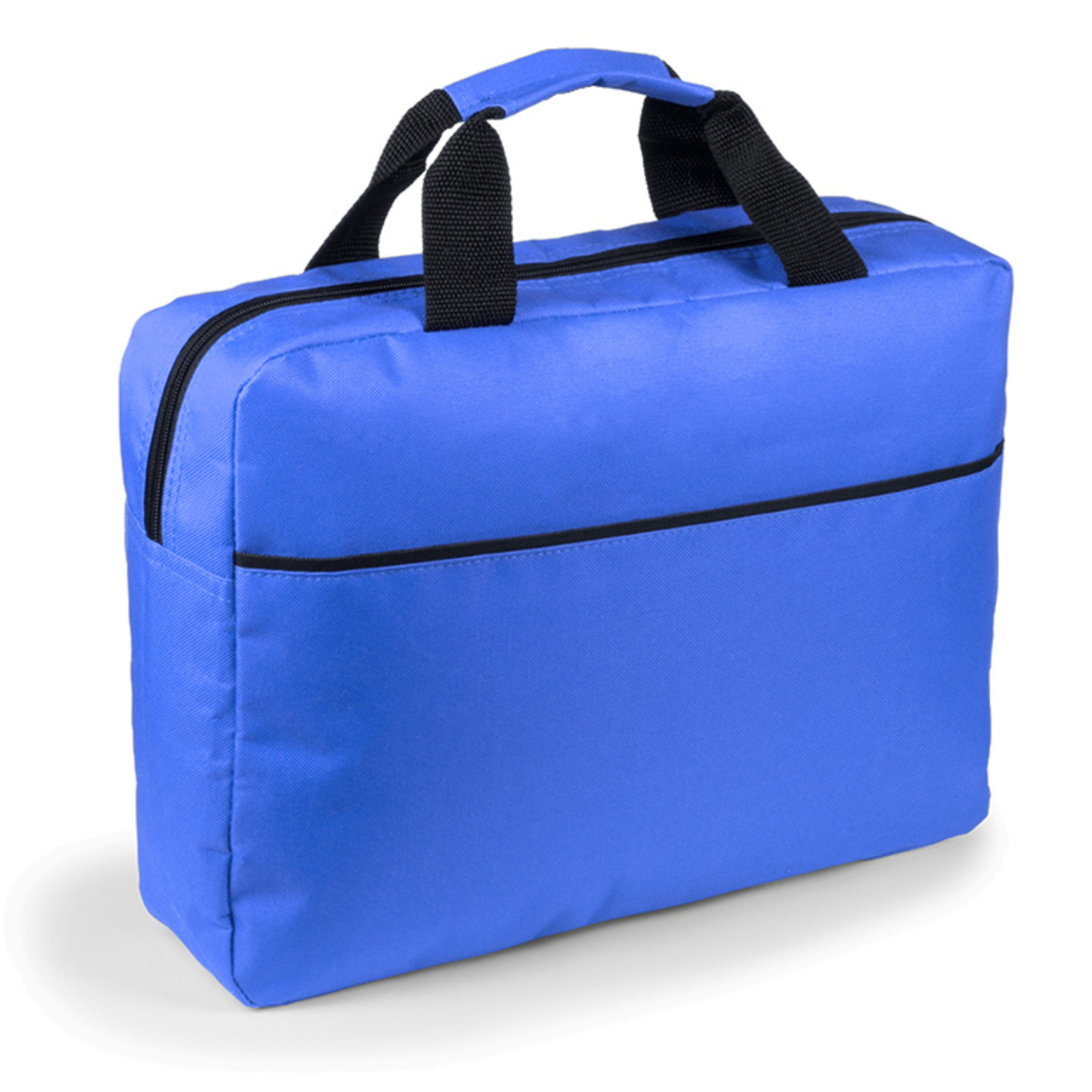 Documententas - blauw - aktetas - 1 hoofdvak - 38x30x9 cm - polyester
