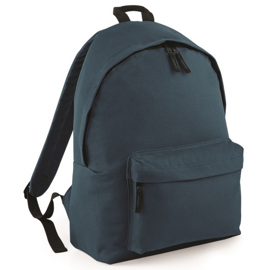 Bagbase Hippe rugtas met voorvak - grijsblauw - Rugzak voor onderweg - Backpack - Schooltas