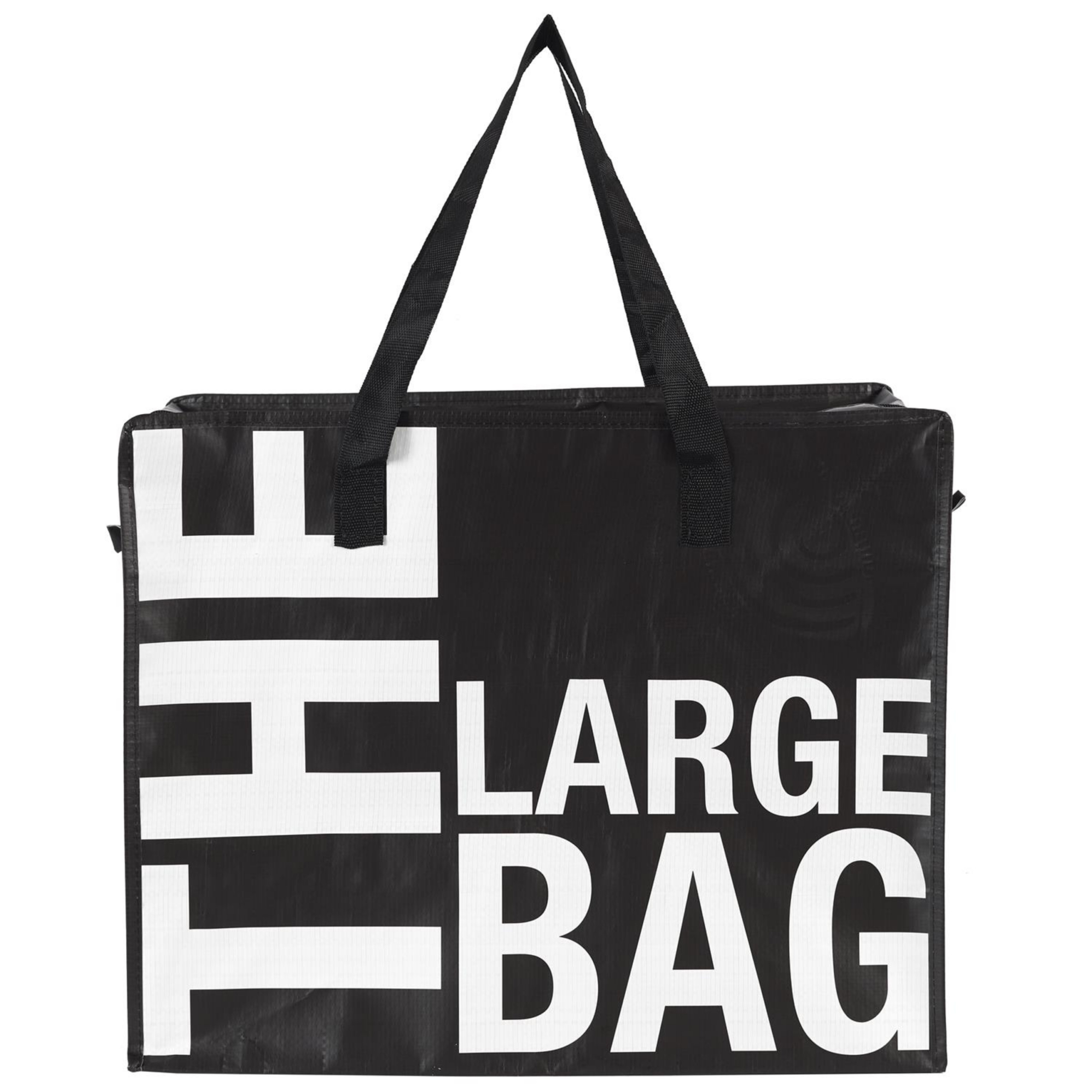 Boodschappentas / opbergtas XXL - 90 liter - shopper - mega/ jumbo tas - zwart - 55 x 55 x 30 cm